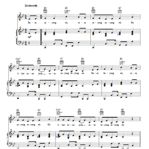Malaysian Folksong Rasa Sayang Eh (Oh, To Be In Love) Musik Noten - Piano, Vocal & Guitar Chords - 87478-0