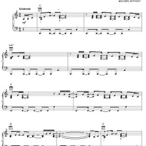 Marc Anthony Muy Dentro De Mi (You Sang To Me) Musik Noten - Piano, Vocal & Guitar Chords - 25659-0