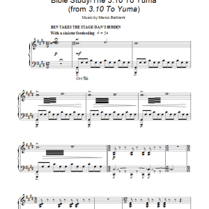Marco Beltrami Ben Takes The Stage / Dan's Burden / Bible Study / The 3:10 To Yuma Musik Noten - Piano Solo - 103888-0