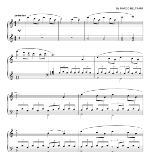 Marco Beltrami Rosemarie's Theme Musik Noten - Piano Solo - 159965-0