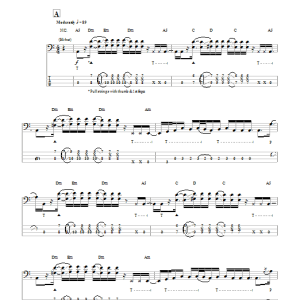 Marcus Miller Strum Musik Noten - Bass Guitar Tab - 69848-0