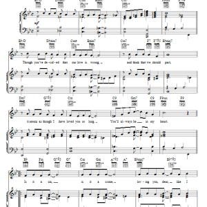 Margaret Whiting Guilty Musik Noten - Piano, Vocal & Guitar Chords - 73312-0
