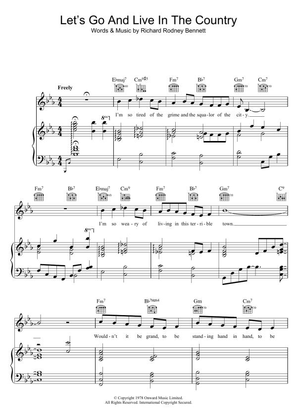 Marian Montgomery Let's Go And Live In The Country Musik Noten - Piano, Vocal & Guitar Chords - 121245-0