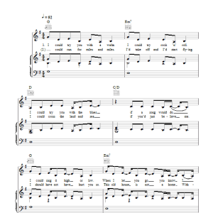 Marit Larsen If A Song Could Get Me You Musik Noten - Piano, Vocal & Guitar Chords - 49321-0
