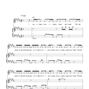 Mark Ronson & The Business Intl. The Bike Song Musik Noten - Piano, Vocal & Guitar Chords - 105122-0