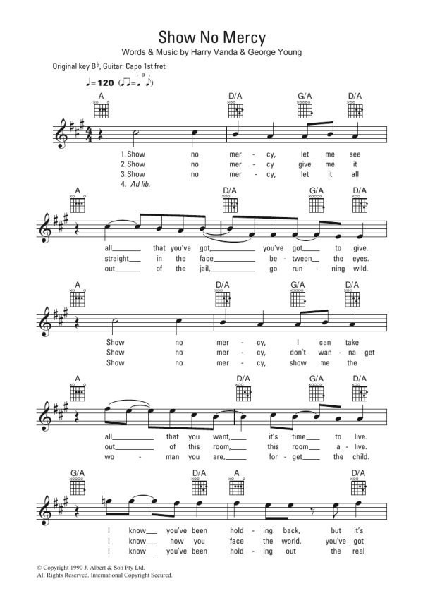 Mark Williams Show No Mercy Musik Noten - Lead Sheet / Fake Book - 122746-0