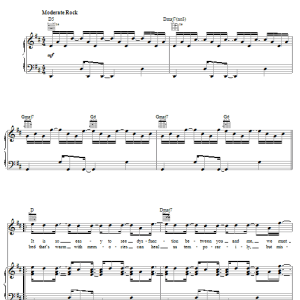 Maroon 5 Nothing Lasts Forever Musik Noten - Piano, Vocal & Guitar Chords - 62205-0