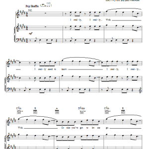 Maroon 5 Stutter Musik Noten - Piano, Vocal & Guitar Chords - 76738-0