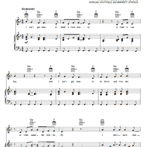Marvin Gaye Too Busy Thinking About My Baby Musik Noten - Piano, Vocal & Guitar Chords - 69942-0