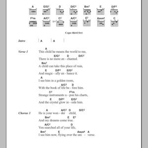 Mary Black Wonder Child Musik Noten - Guitar Chords/Lyrics - 108845-0