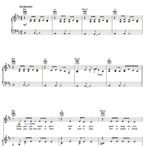 Mary Chapin Carpenter Sudden Gift Of Fate Musik Noten - Piano, Vocal & Guitar Chords - 58001-0