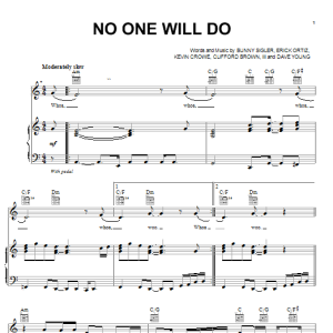 Mary J. Blige No One Will Do Musik Noten - Piano, Vocal & Guitar Chords - 91935-0
