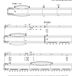 Matt Redman We Could Change The World Musik Noten - Piano, Vocal & Guitar Chords - 84929-0