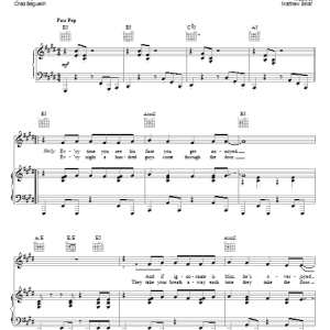 Matthew Sklar Right In Front Of Your Eyes Musik Noten - Piano, Vocal & Guitar Chords - 63478-0