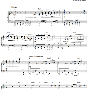 Maurice Jarre Theme from Lawrence Of Arabia Musik Noten - Piano, Vocal & Guitar Chords - 18277-0