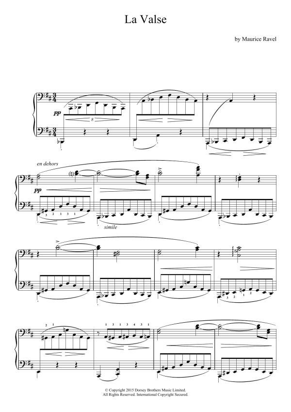 Maurice Ravel La Valse Musik Noten - Piano Solo - 121369-0