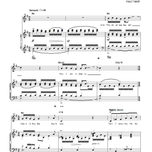 Maury Yeston I Thought That I Could Live Musik Noten - Piano, Vocal & Guitar Chords - 87638-0