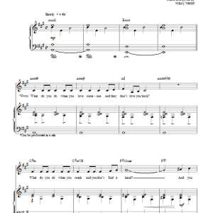 Maury Yeston What Do You Do Musik Noten - Piano, Vocal & Guitar Chords - 87635-0