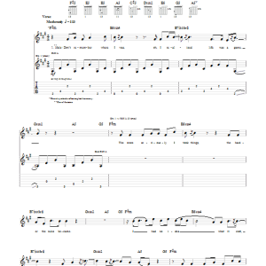 Megadeth A Tout Le Monde (A Tout Le Monde (Set Me Free)) Musik Noten - Guitar Tab - 67500-0
