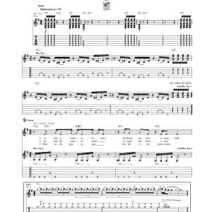 Megadeth Mastermind Musik Noten - Guitar Tab - 165991-0