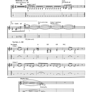 Megadeth Poison Was The Cure Musik Noten - Guitar Tab - 170516-0