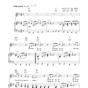 Mel Blanc The Woody Woodpecker Song Musik Noten - Piano, Vocal & Guitar Chords - 37077-0