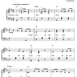 Mel Brooks Der Guten Tag Hop-Clop Musik Noten - Easy Piano - 25282-0
