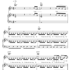Melanie Thornton Wonderful Dream (Holidays Are Coming) Musik Noten - Piano, Vocal & Guitar Chords - 115411-0