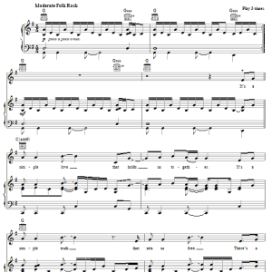 Melissa Etheridge A Simple Love Musik Noten - Piano, Vocal & Guitar Chords - 63981-0