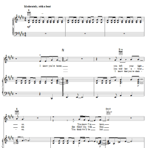 Melissa Etheridge I Want To Come Over Musik Noten - Piano, Vocal & Guitar Chords - 52297-0