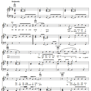 Melissa Etheridge Map Of The Stars Musik Noten - Piano, Vocal & Guitar Chords - 64017-0