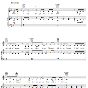 Melissa Etheridge You Can Sleep While I Drive Musik Noten - Piano, Vocal & Guitar Chords - 22624-0