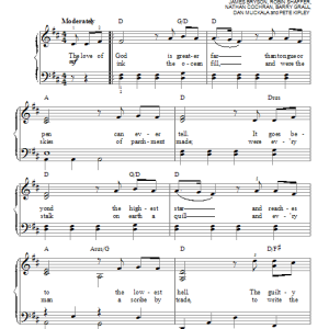 MercyMe The Love Of God Musik Noten - Easy Piano - 95335-0