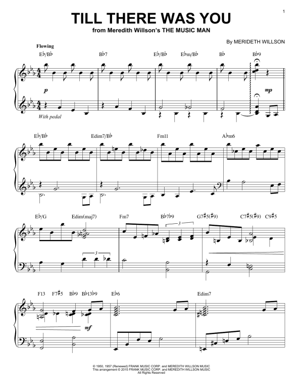 Meredith Willson Till There Was You [Jazz version] (arr. Brent Edstrom) Musik Noten - Piano Solo - 160775-0