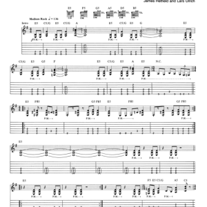 Metallica Leper Messiah Musik Noten - Guitar Tab - 77992-0