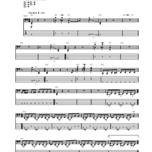 Metallica Master Of Puppets Musik Noten - Bass Guitar Tab - 68814-0