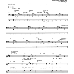 Metallica Stone Dead Forever Musik Noten - Bass Guitar Tab - 165181-0