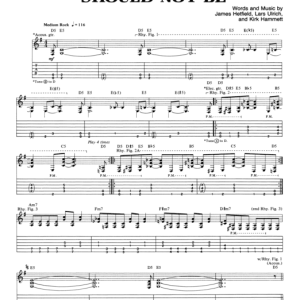 Metallica The Thing That Should Not Be Musik Noten - Guitar Tab - 77995-0