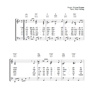 Michael Bojesen Lyset Er Vendt Musik Noten - Piano, Vocal & Guitar Chords - 34146-0