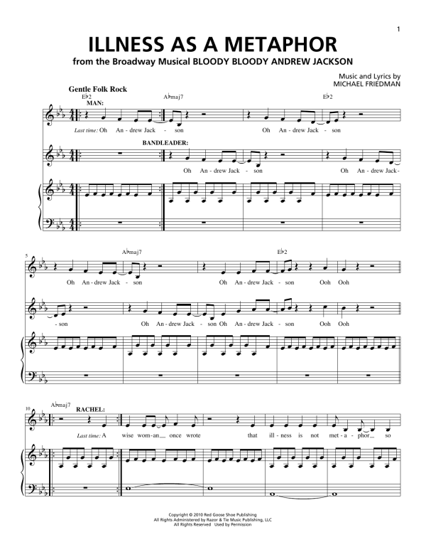 Michael Friedman Illness As A Metaphor Musik Noten - Piano & Vocal - 159261-0