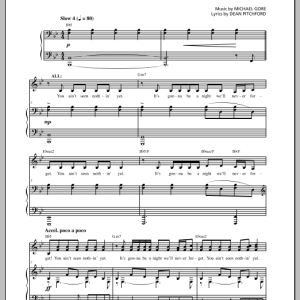 Michael Gore A Night We'll Never Forget (from Carrie The Musical) Musik Noten - Piano & Vocal - 154212-0