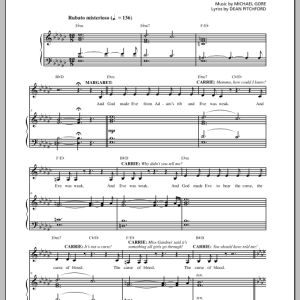 Michael Gore And Eve Was Weak (from Carrie The Musical) Musik Noten - Piano & Vocal - 154213-0