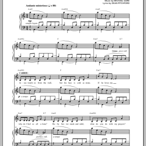 Michael Gore Evening Prayers (from Carrie The Musical) Musik Noten - Piano & Vocal - 154211-0