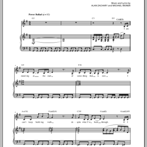 Michael Weiner Something That Will Last Musik Noten - Piano & Vocal - 154229-0