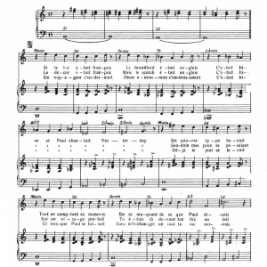 Michel Delpech Et Paul Chantait Yesterday Musik Noten - Piano & Vocal - 120810-0