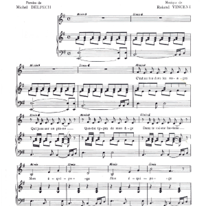 Michel Delpech Mon Equipage Musik Noten - Piano & Vocal - 120812-0