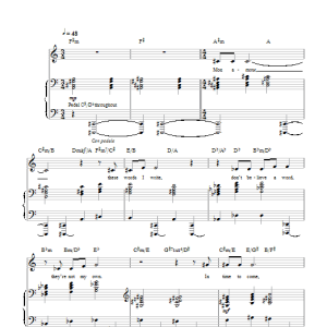 Michel LeGrand The Letter Musik Noten - Piano, Vocal & Guitar Chords - 104022-0