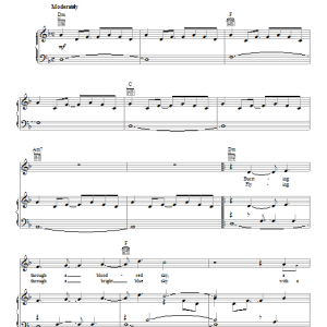 Mika Underwater Musik Noten - Piano, Vocal & Guitar Chords - 95722-0
