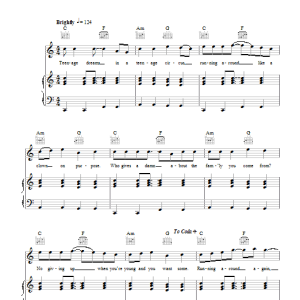 Mika We Are Golden Musik Noten - Piano, Vocal & Guitar Chords - 73823-0