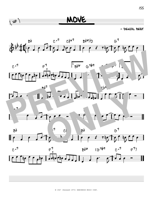 Miles Davis Move Musik Noten - Real Book – Melody & Chords – C Instruments - 60067-0